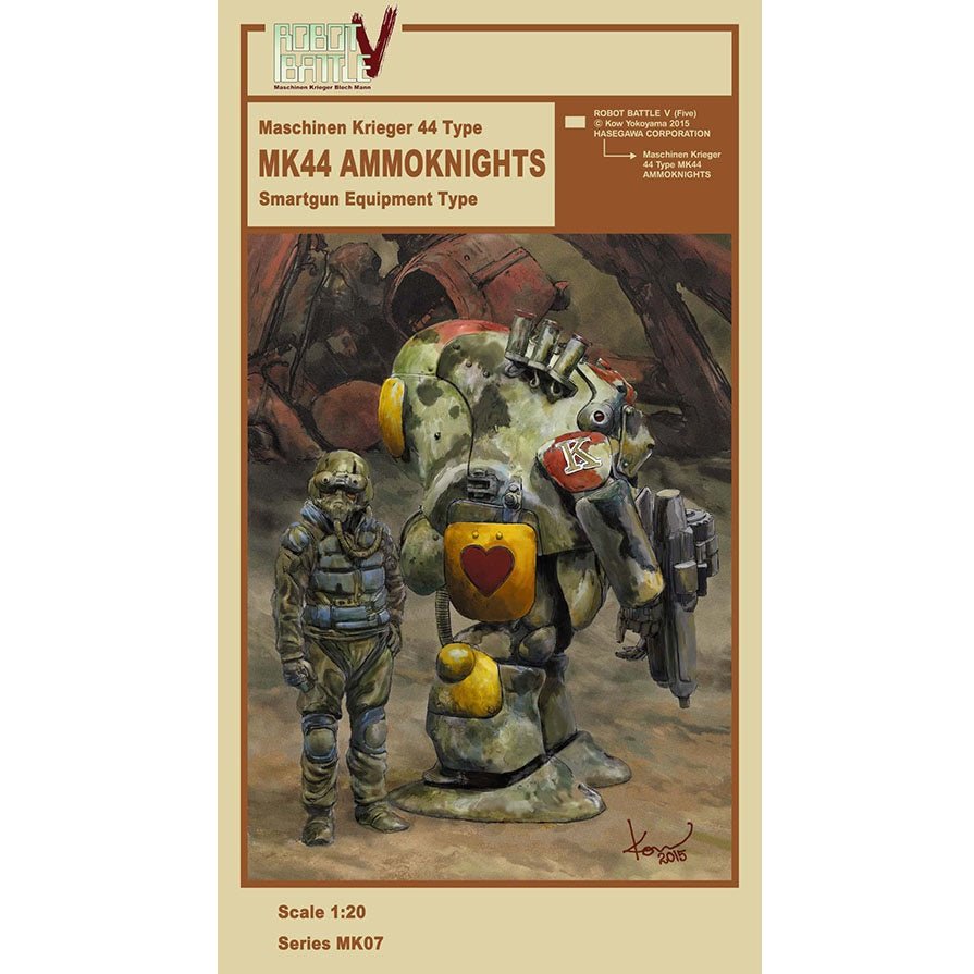 1:20 Robot Battle V (Five) Maschinen Krieger 44 Type Mk44 Ammoknights (Smartgun Equipment Type) Model Kit - WISE GUYS HOBBIES LLC