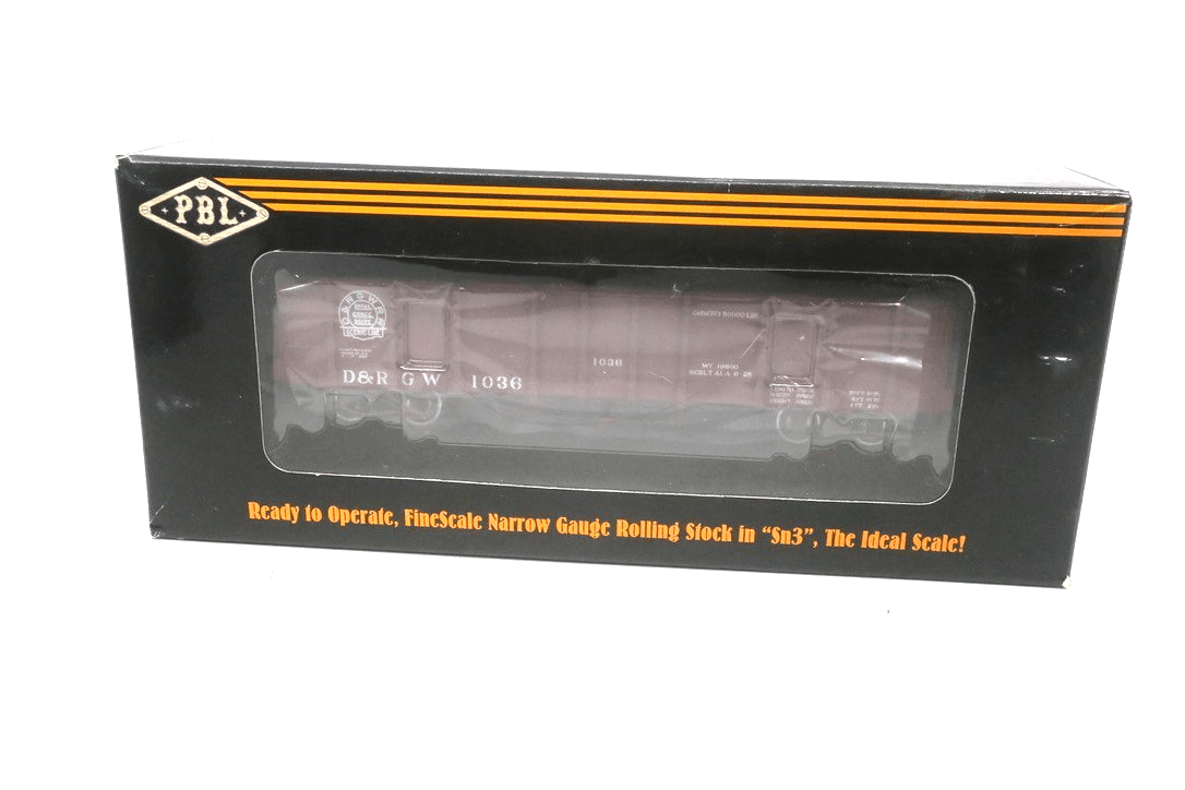Sn3 Scale PBL Model HS1036 D&RGW Rio Grande Hi-Side Gondola 1036 - WISE GUYS HOBBIES LLC