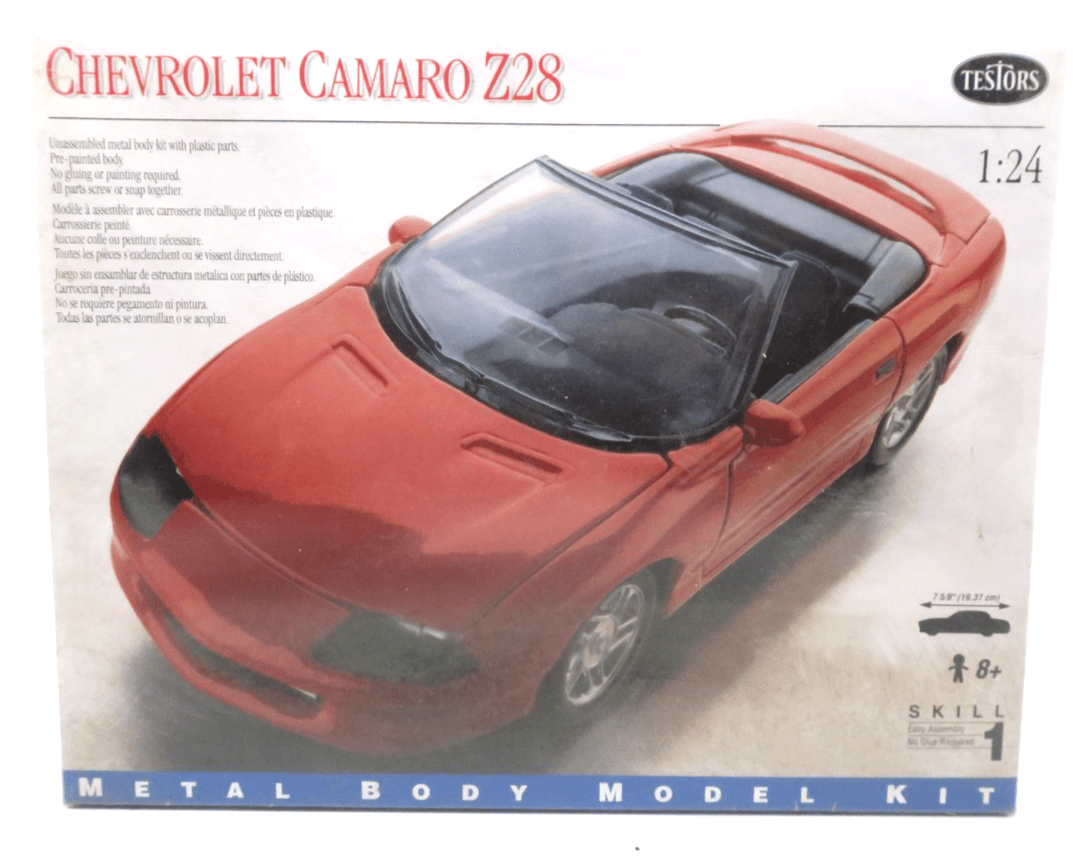 Testors 1/24 Chevrolet Camaro Z28 Plastic Model Kit 180 SEALED - WISE GUYS HOBBIES LLC