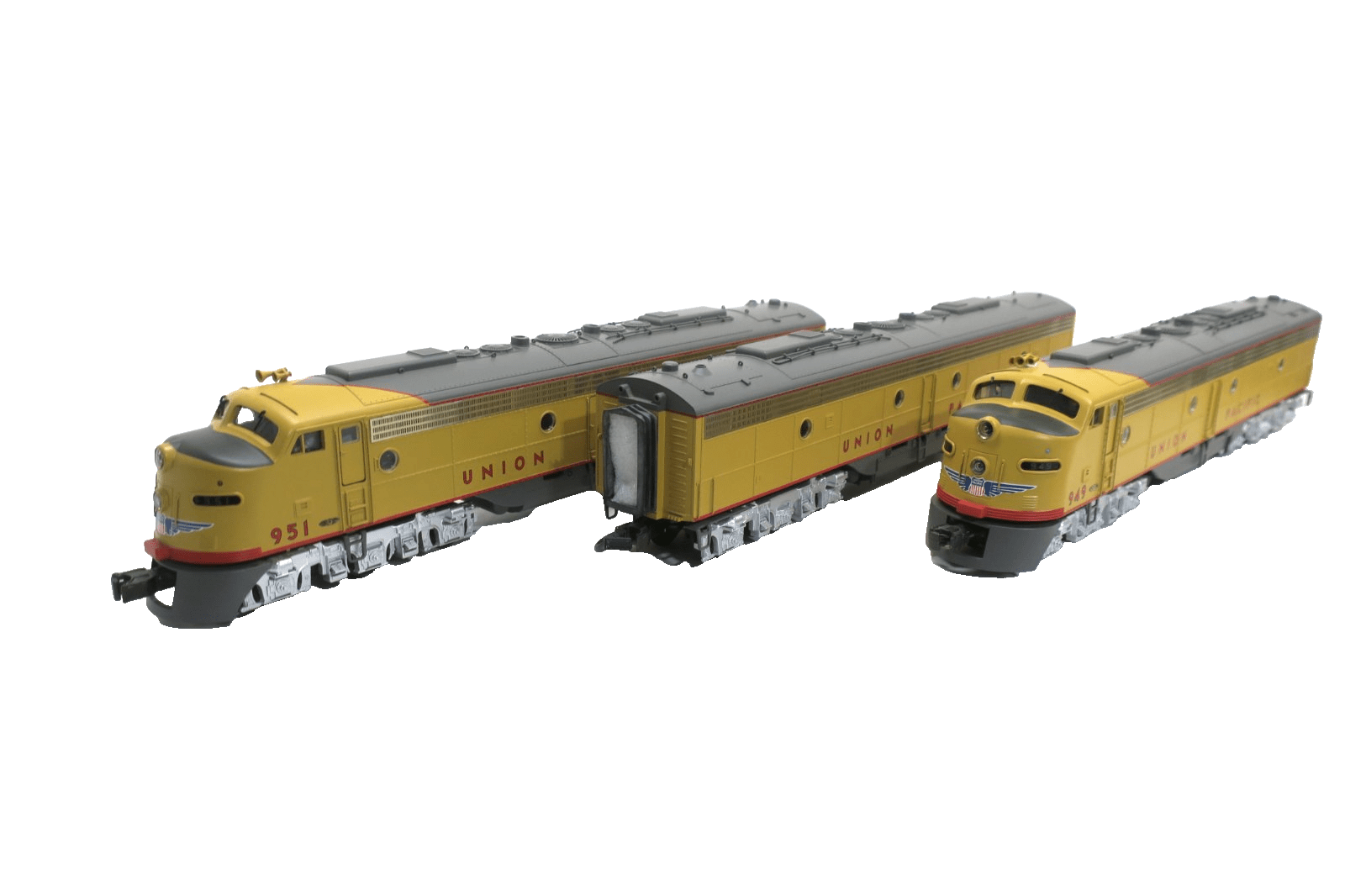 MTH Premier 20 - 2208 - 1 Union Pacific E8 A - B - A Diesel Engine Set O - Gauge - WISE GUYS HOBBIES LLC