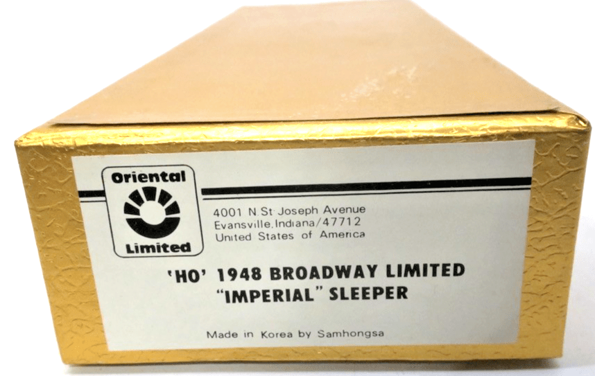HO Scale. Oriental Limited. 1948 Broadway Ltd. "Imperial" Sleeper. Passenger Car - WISE GUYS HOBBIES LLC