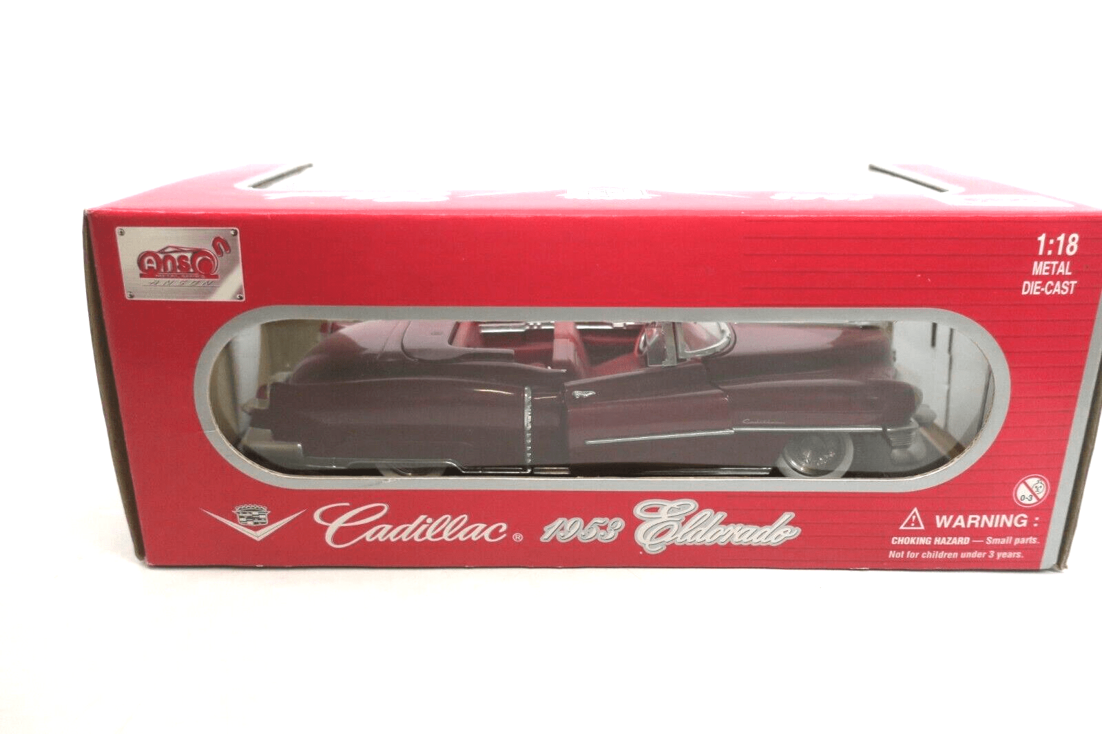 Anson - 1953 Cadillac Eldorado Convertible Red - 1:18 Diecast - WISE GUYS HOBBIES LLC
