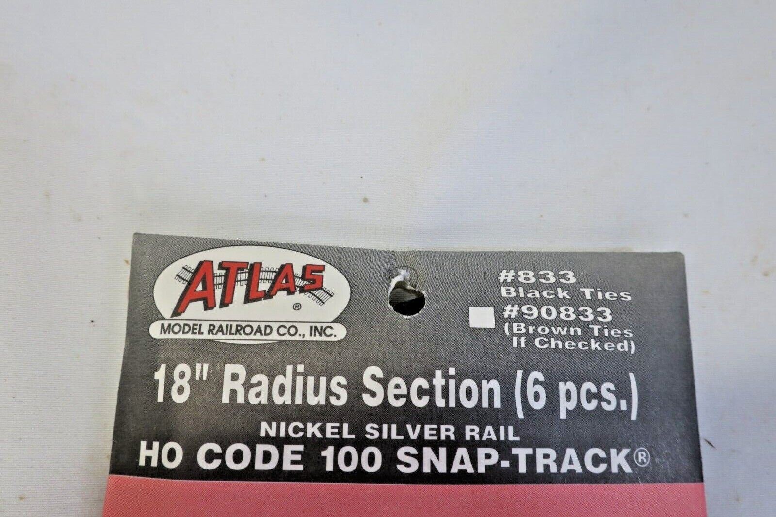 ATLAS 18" RADIUS SECTION (6 pcs) NICKEL SILVER RAIL HO SCALE 833 - WISE GUYS HOBBIES LLC