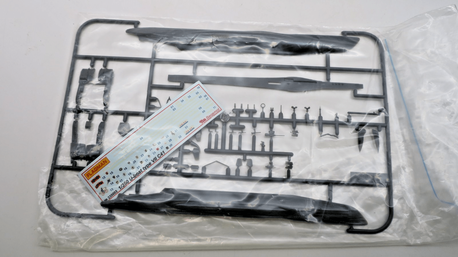 Flagman 1/350 German U - boat type VII C/41 Model Kit 235003 - WISE GUYS HOBBIES LLC