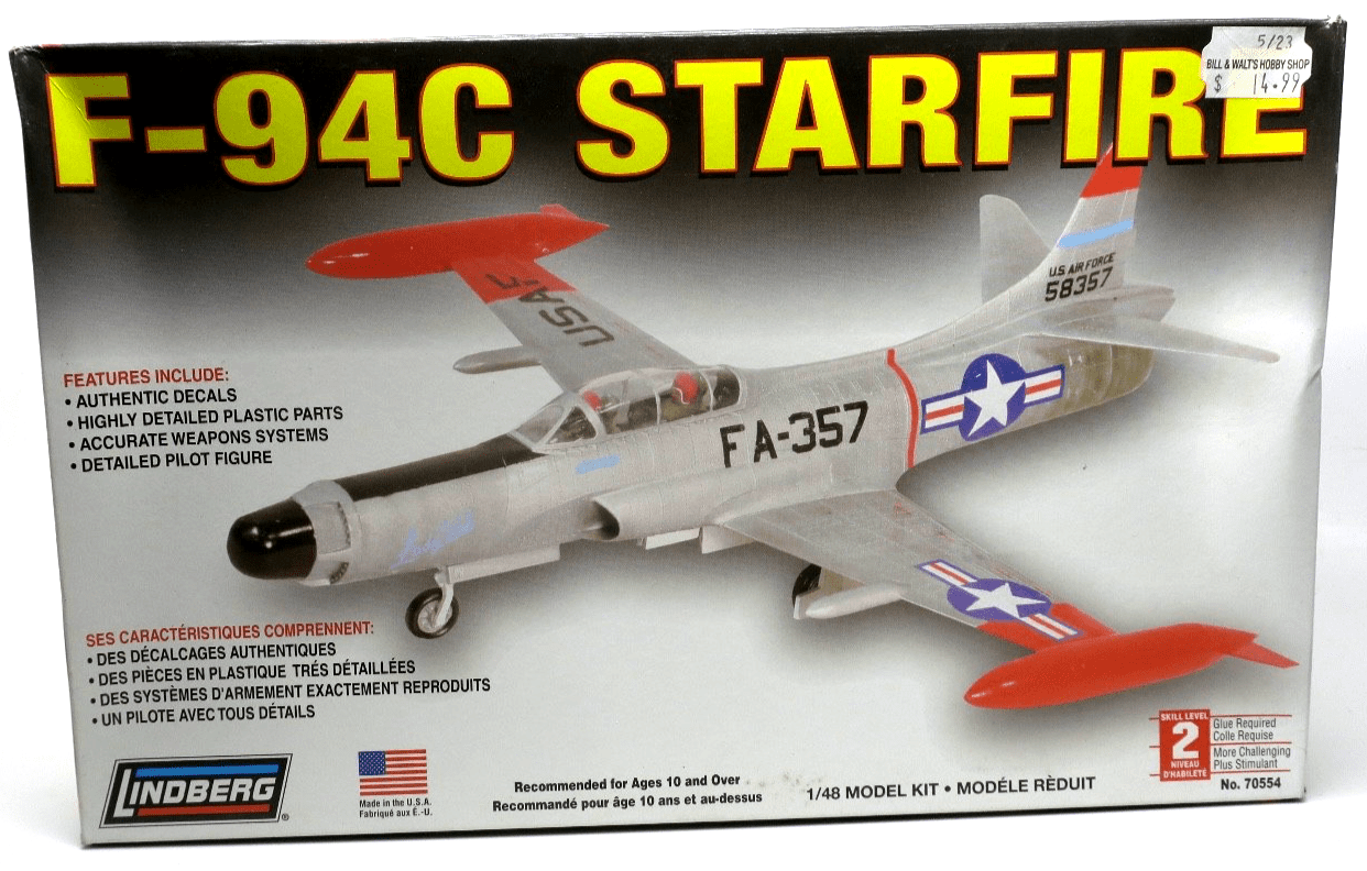 Lindberg 1/48 F - 94C Starfire Model Kit 70554 - WISE GUYS HOBBIES LLC