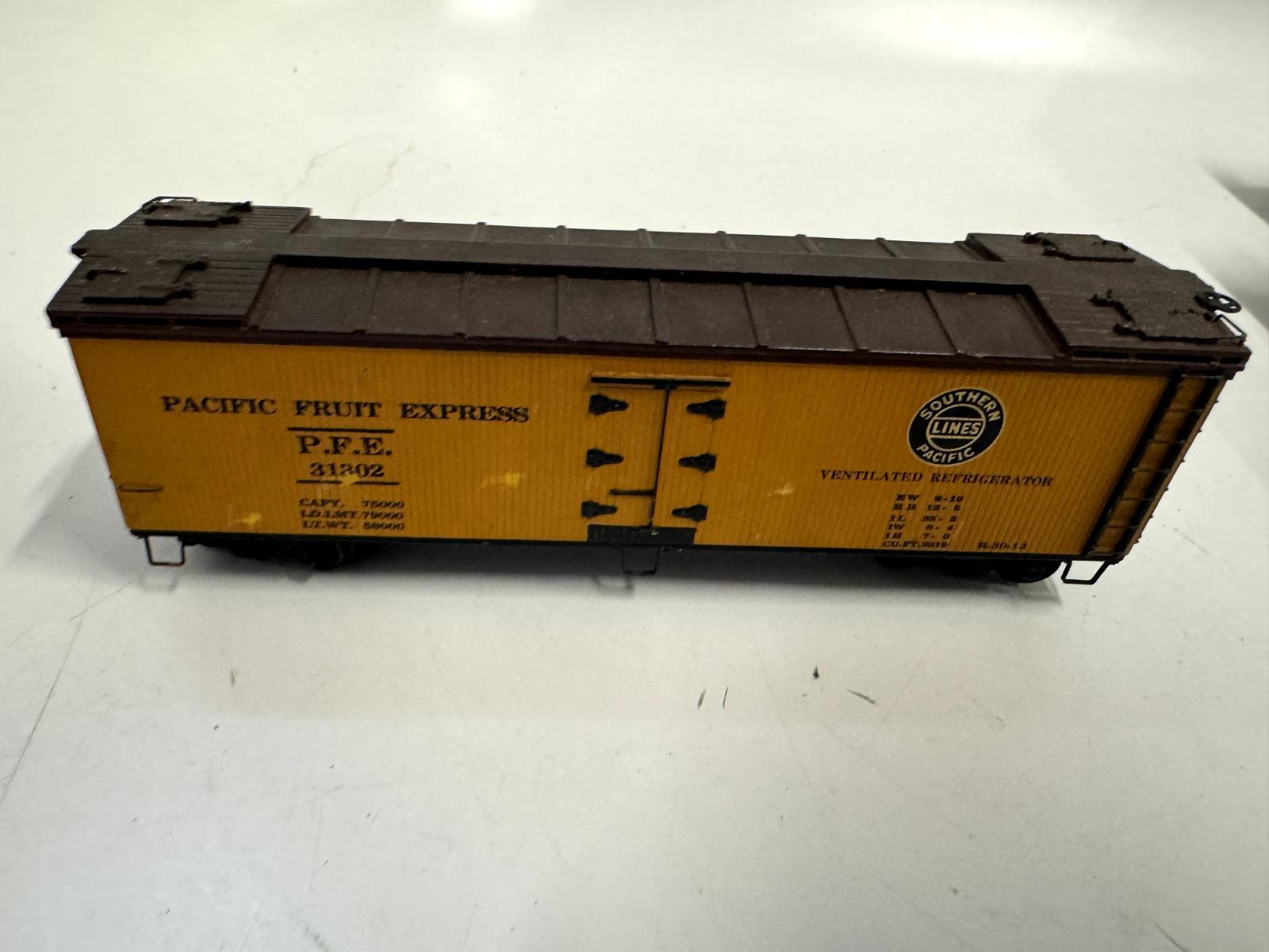 WOODSIDE SCRATCH BUILT C/P O SCALE 2R REEFER PFE UNION PACIFIC WEATHERED - WISE GUYS HOBBIES LLC