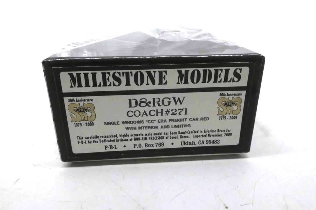 NEW! Sn3 PBL D&RGW 271 Coach Red Factory Painted W/ Interior and Lighting - WISE GUYS HOBBIES LLC