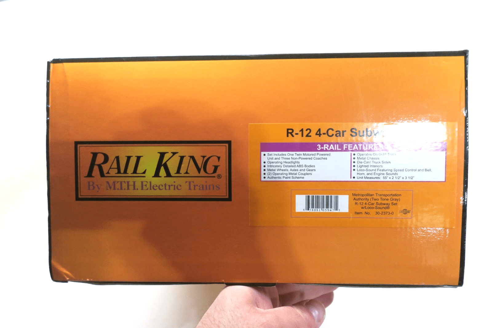 RARE MTH Rail King MTA R - 12 4 - Car Subway Set Loco Sound Lights 30 - 2373 - 0 - WISE GUYS HOBBIES LLC