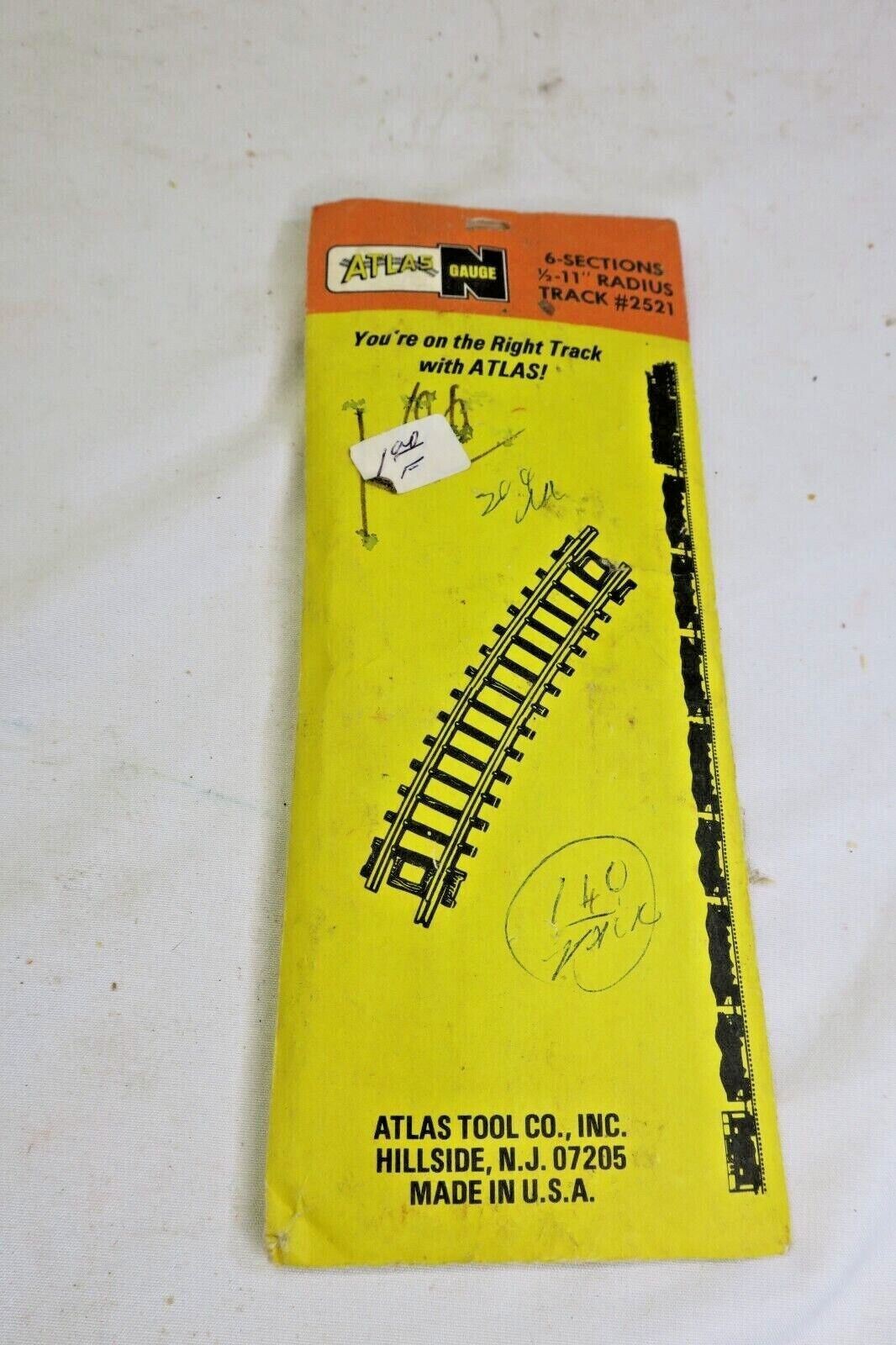 Atlas N guage 6- sectoions 1/2-11" radius Track 2521 - WISE GUYS HOBBIES LLC