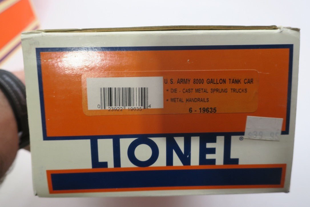 2001 Lionel 6-19635 O U.S Army 8000 Gallon Tank Car 10936 - WISE GUYS HOBBIES LLC