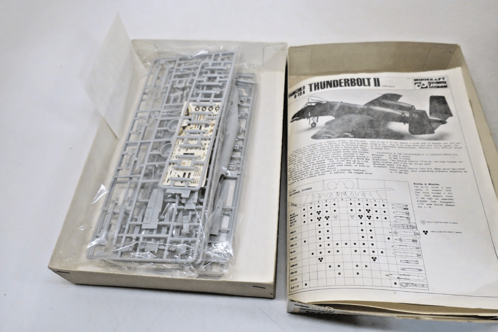 Minicraft Hasegawa 1/72 Fairchild A - 10A Thunderbolt II Model Kit DIFFERENT BOX - WISE GUYS HOBBIES LLC