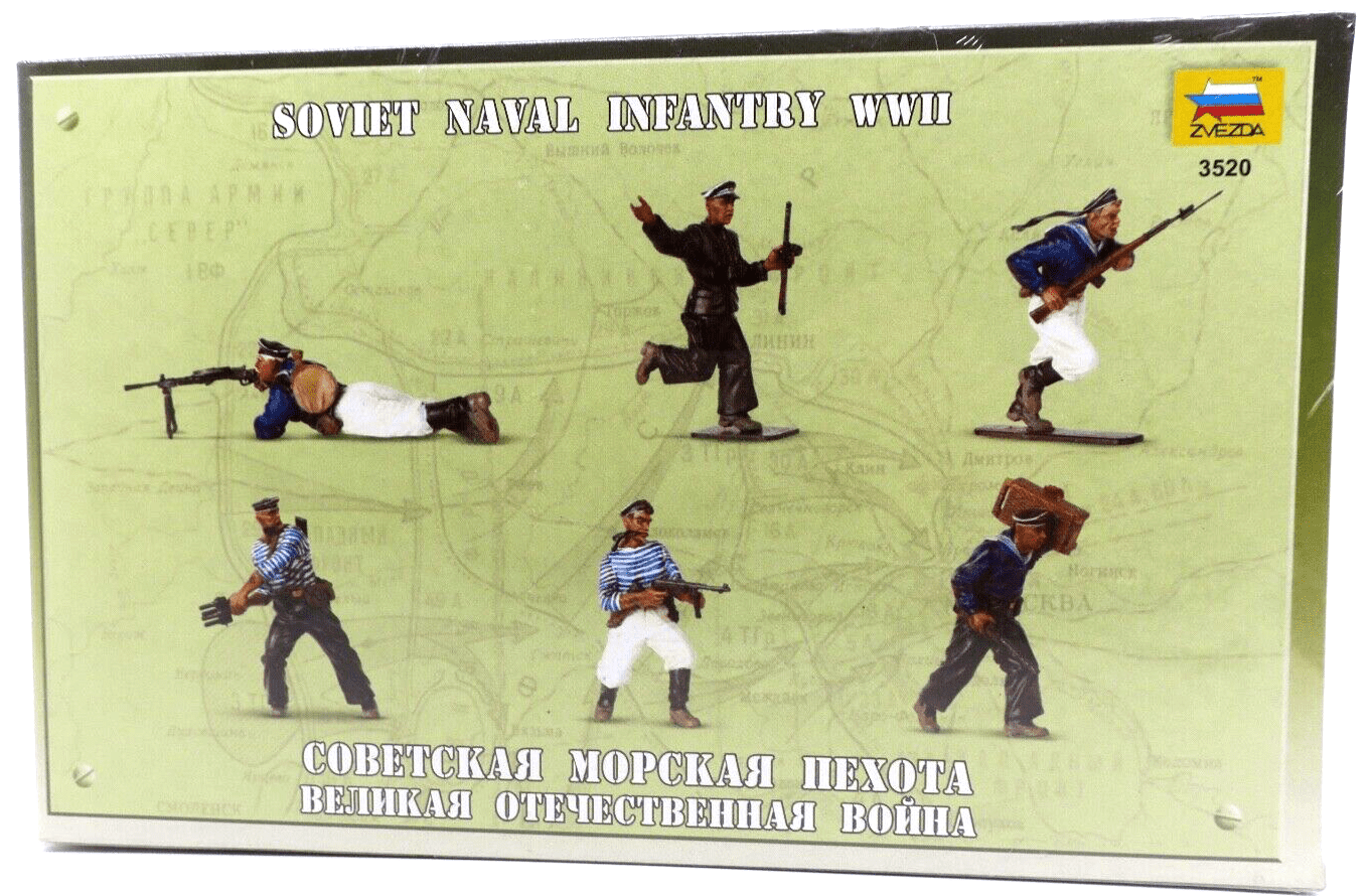 Zvezda 1/35 WWII Soviet Naval Infantry Model Kit 3520 - WISE GUYS HOBBIES LLC