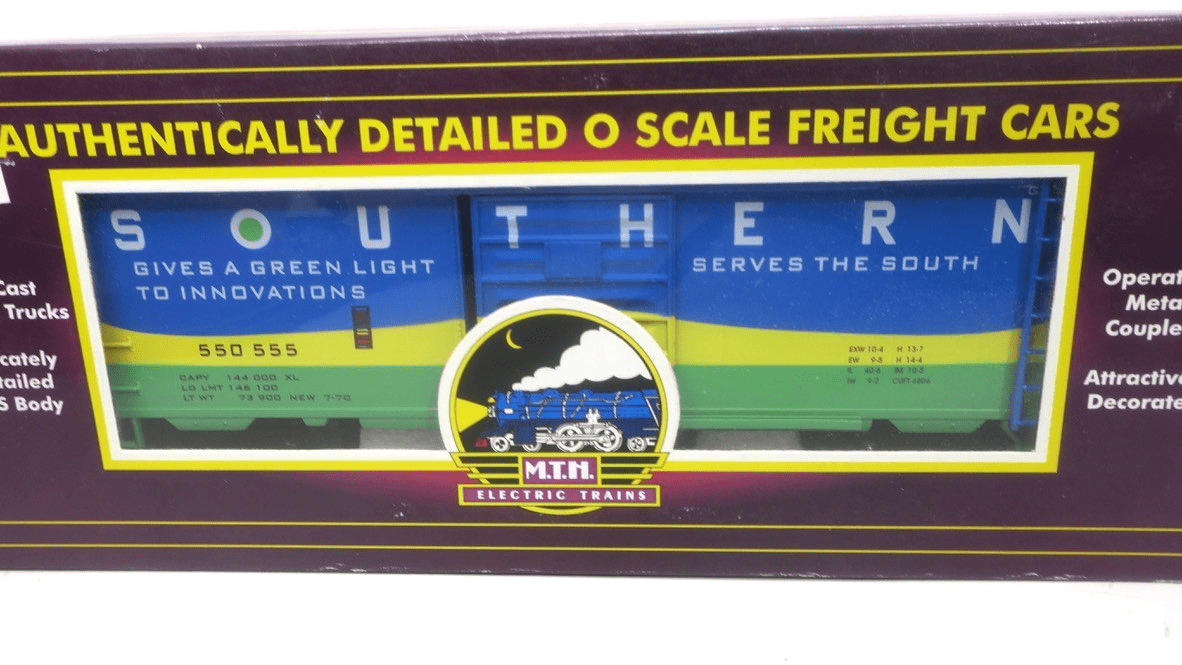 MTH 20-9304L O Gauge Southern Box Car 550555 LN/Box - WISE GUYS HOBBIES LLC