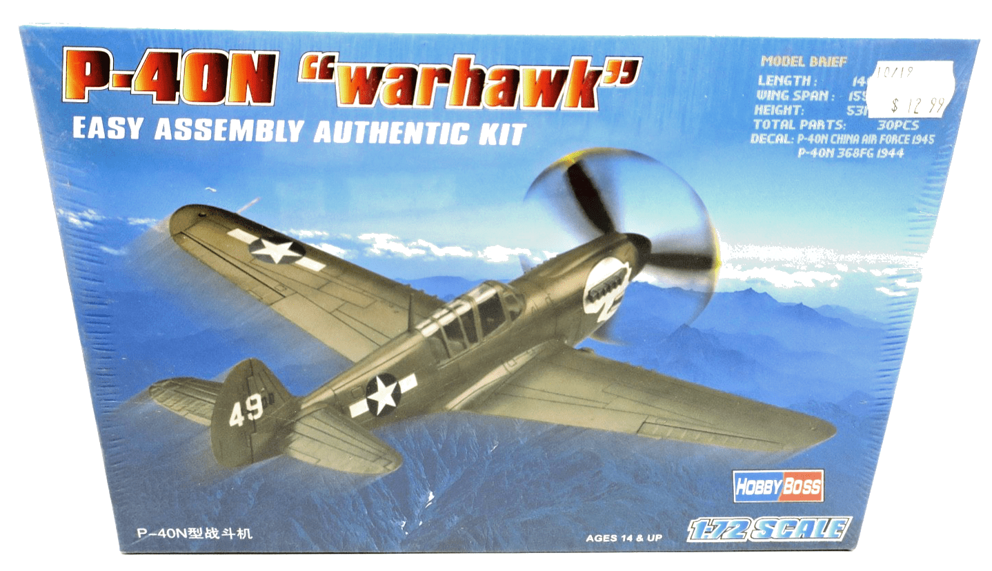 Hobby Boss 1/72 P - 40N "Warhawk" Model Kit 80252 - WISE GUYS HOBBIES LLC
