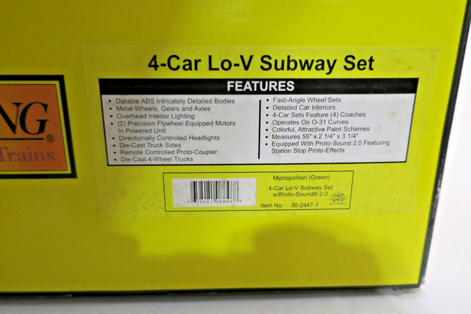 MTH Rail King 30 - 2274 - 1 MTA R - 36 4 - Car Subway Set w/Proto - Sound 2.0 - New!! - WISE GUYS HOBBIES LLC