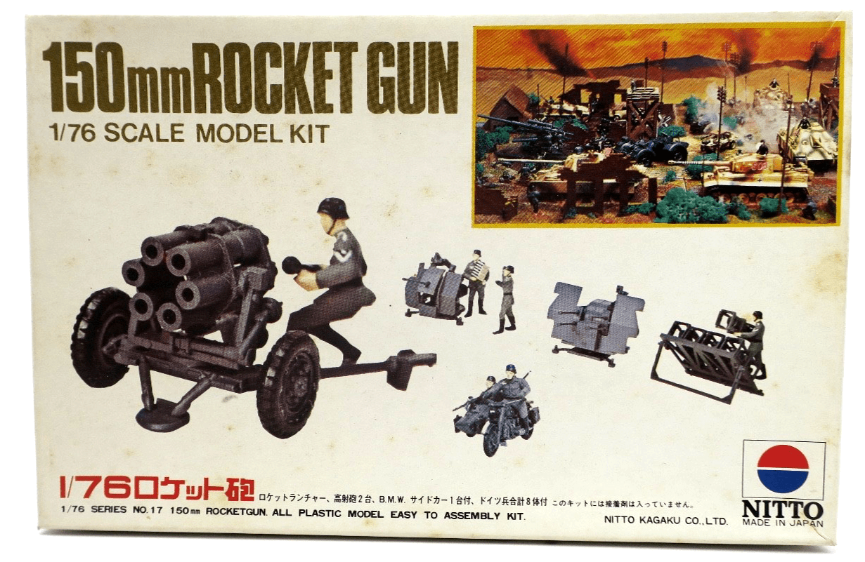 Vintage Nitto 1/76 150mm Rocket Gun Model Kit - WISE GUYS HOBBIES LLC