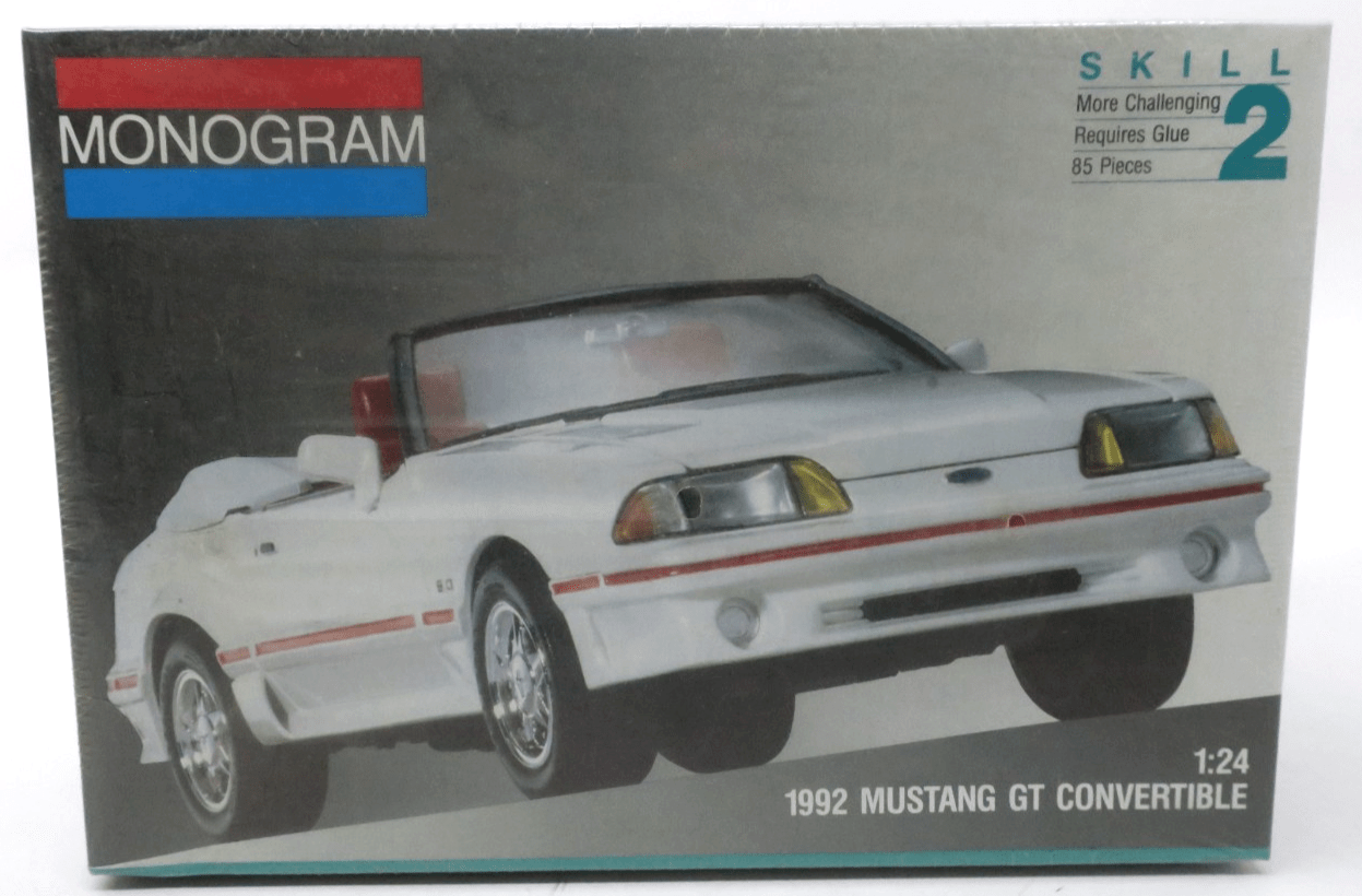 Monogram 1/24 1992 Mustang GT Convertible Plastic Model Kit 2953 SEALED - WISE GUYS HOBBIES LLC