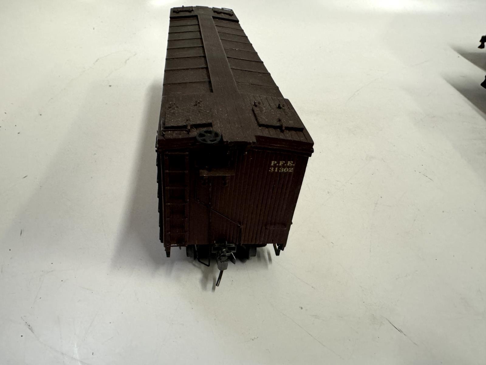 WOODSIDE SCRATCH BUILT C/P O SCALE 2R REEFER PFE UNION PACIFIC WEATHERED - WISE GUYS HOBBIES LLC