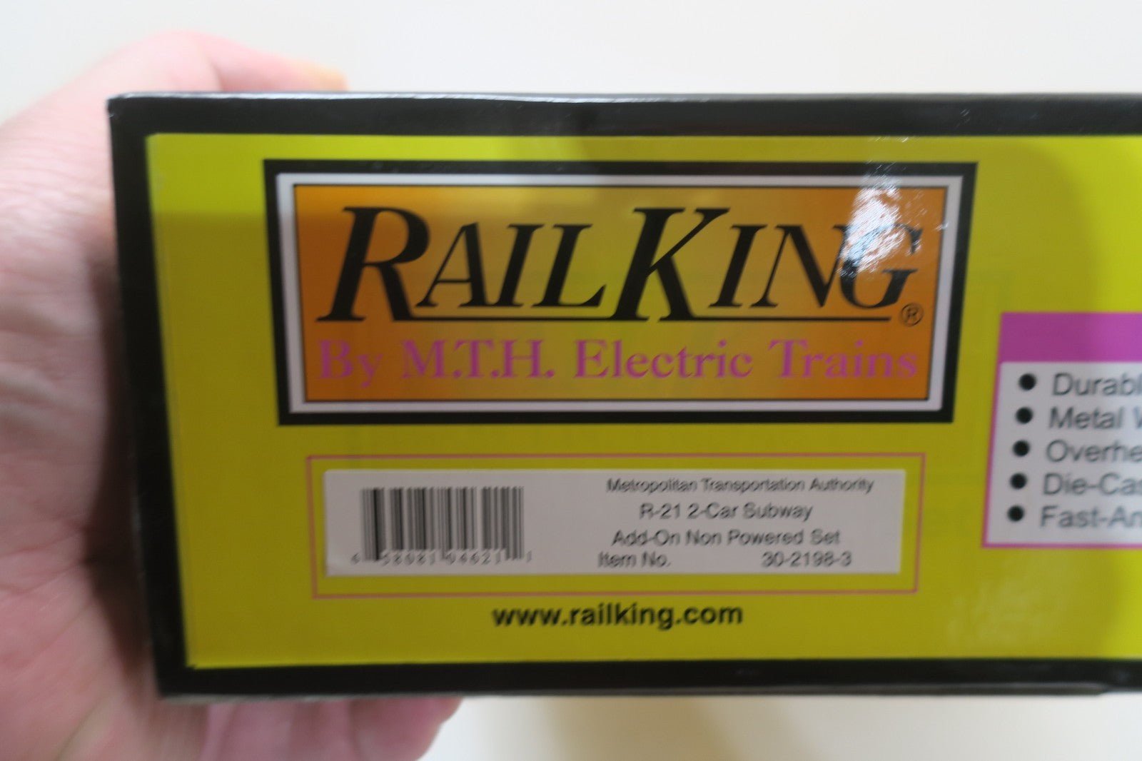 MTH Rail King MTA R - 21, 2 - Car Subway Add - On Non Powered 30 - 2198 - 3 - WISE GUYS HOBBIES LLC