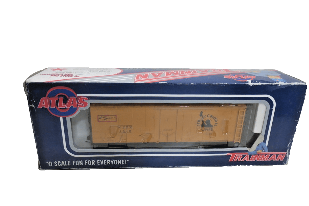 Atlas O Trainman 1419 O Scale Jersey Central 40' Plug Door Box Car (3 Rail) - WISE GUYS HOBBIES LLC