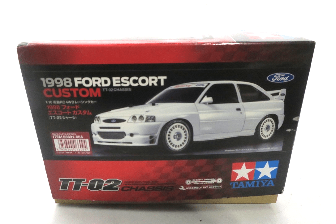 Tamiya 58691-60A RC 1/10 1998 Ford Escort TT-02 4WD On-Road Racing Car Roller - WISE GUYS HOBBIES LLC