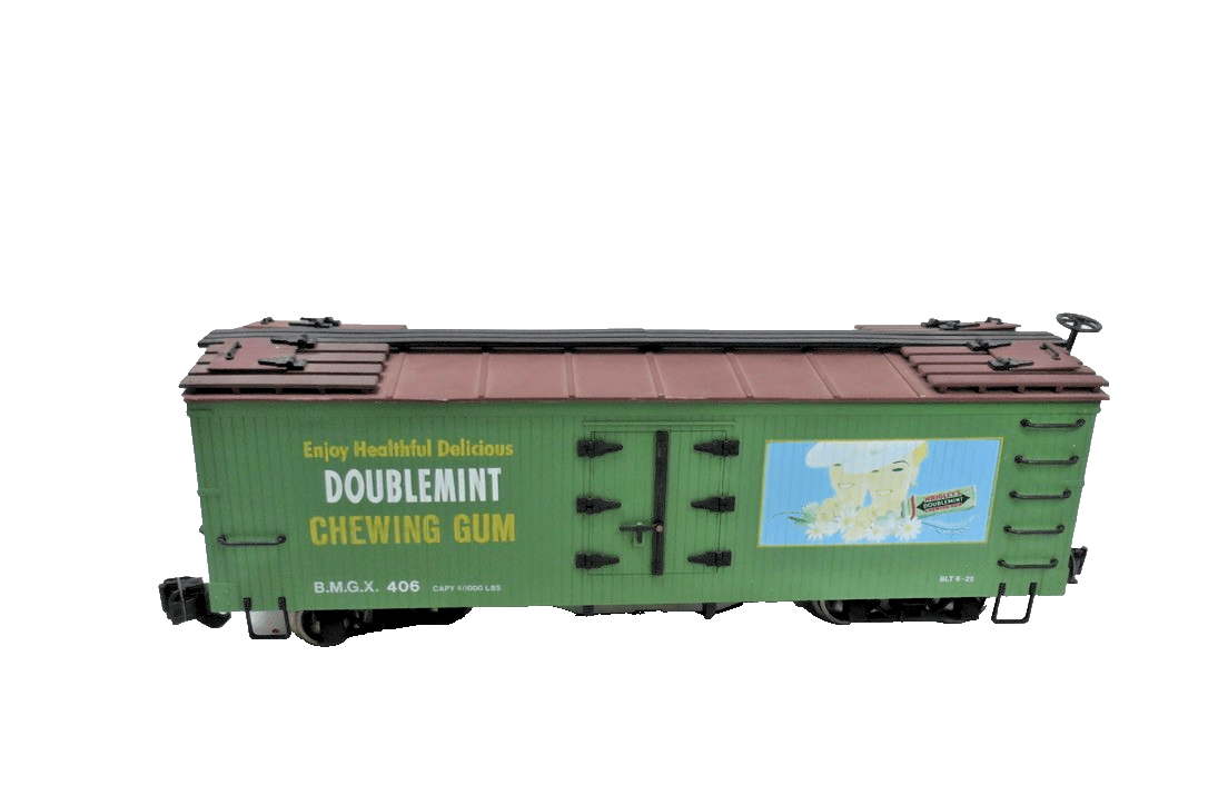 Bachmann Big Haulers G Scale 93253 Doublemint Gum BillBoard Reefer - WISE GUYS HOBBIES LLC
