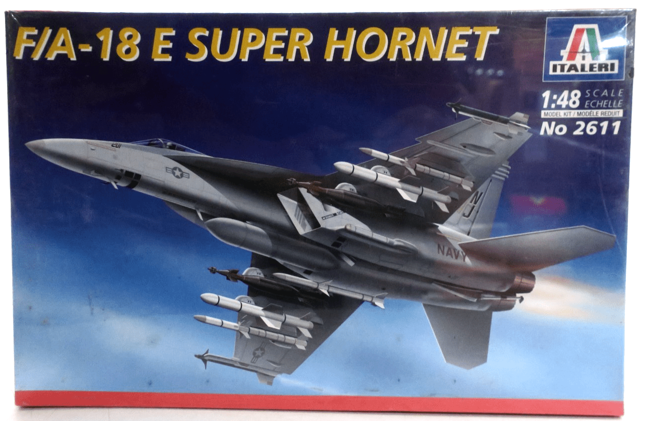 Italeri 1/48 F/A-18 E Super Hornet Plastic Model Kit 2611 SEALED - WISE GUYS HOBBIES LLC