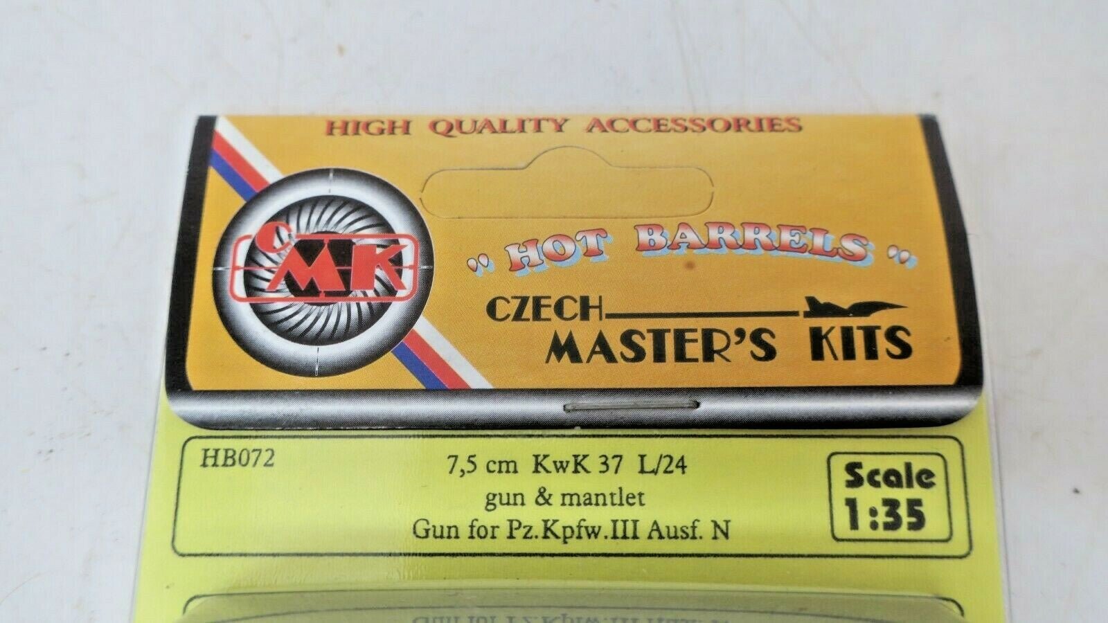 CMK 1/35 7.5CM KWK 37 L/24 WITH GUN & MANTLET (GUN FOR PZ.KPFW.III AUSF.N) - WISE GUYS HOBBIES LLC