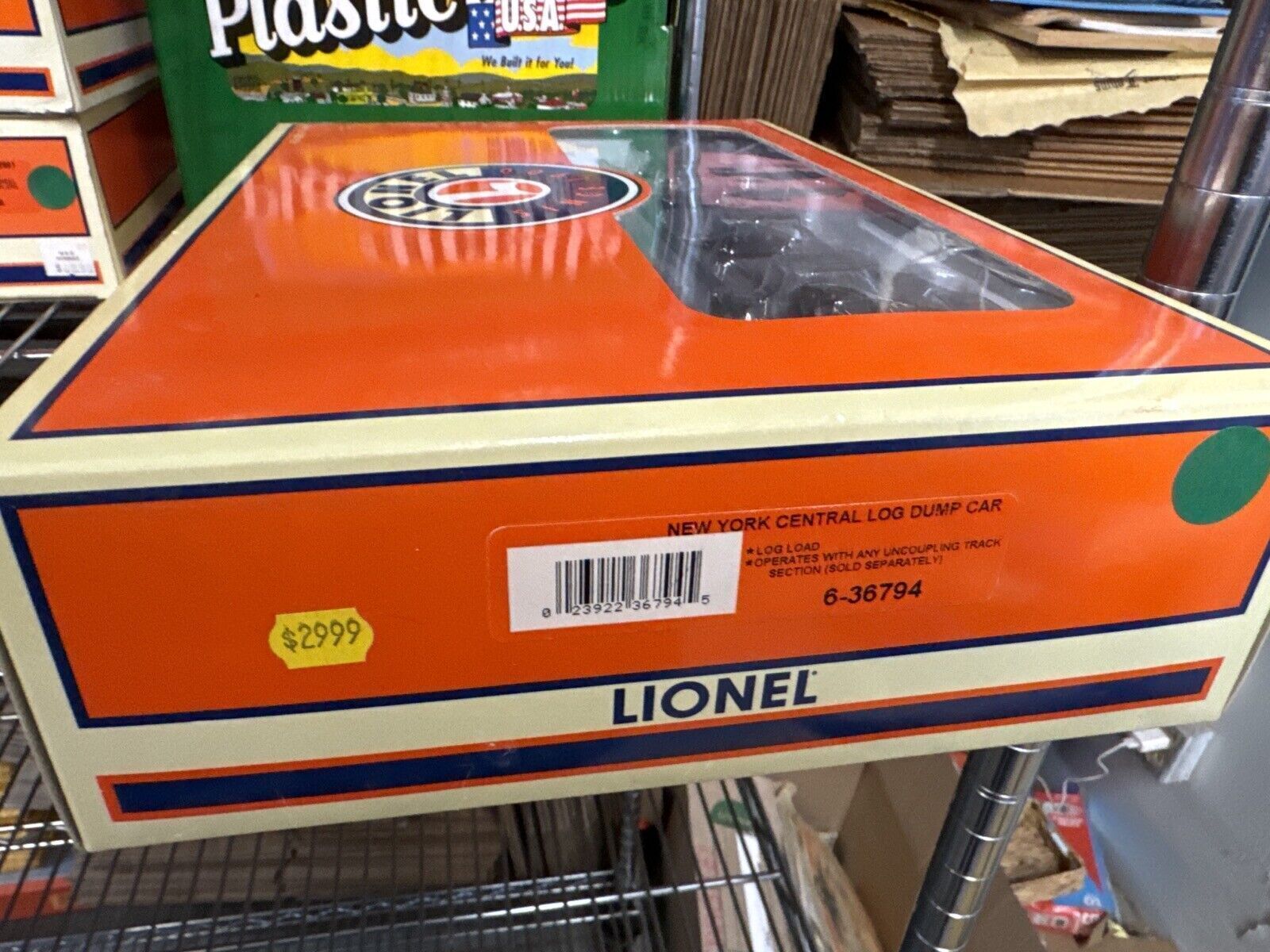 LIONEL 36794 NEW YORK CENTRAL LOG DUMP CAR - WISE GUYS HOBBIES LLC