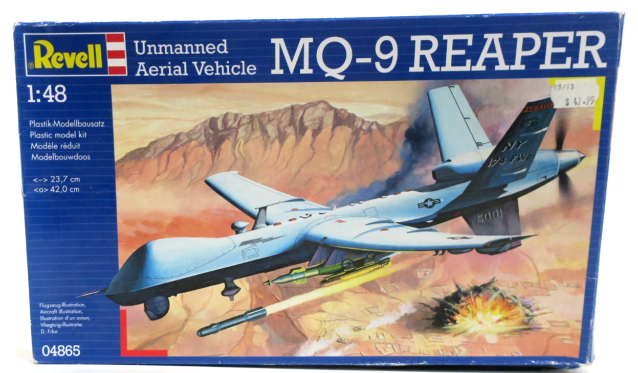 Revell 1/48 Unarmed Aerial Vehicle MQ-9 Reaper Plastic Model Kit 04865 - WISE GUYS HOBBIES LLC