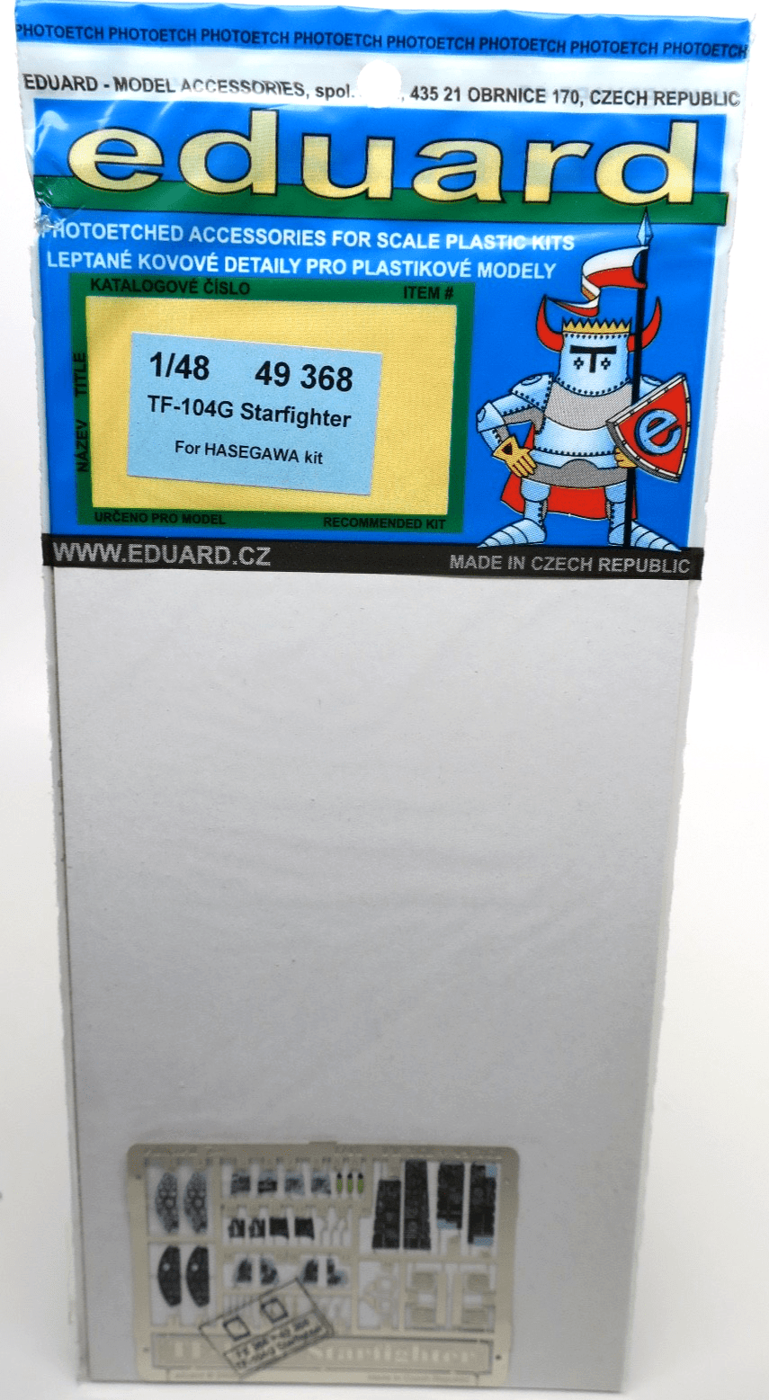 Eduard 1/48 TF - 104G Starfighter Photo - Etch Detail Set 49368 - WISE GUYS HOBBIES LLC