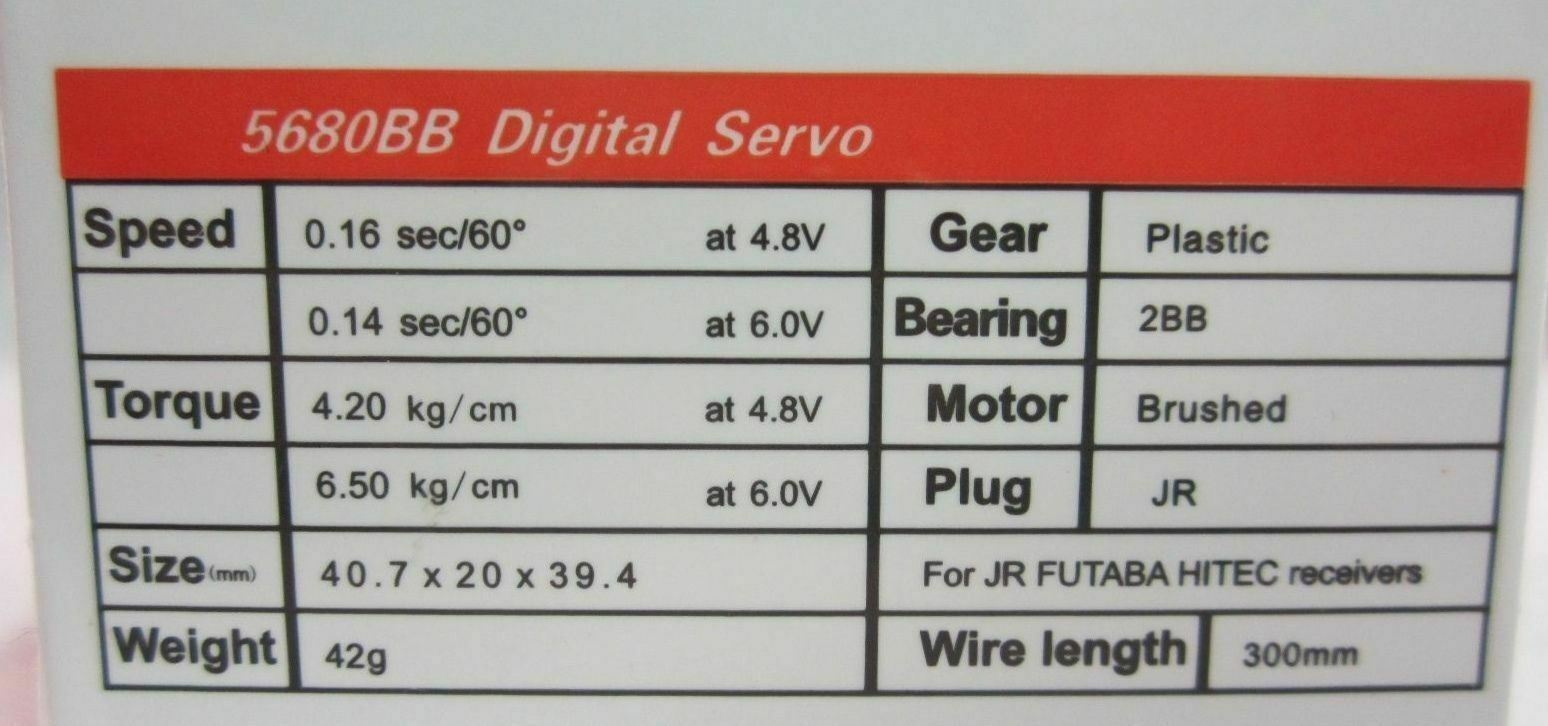 HD-5680BB Digital BB Plastic gear Servo by Power HD JR Hitec HS485HB Futaba - WISE GUYS HOBBIES LLC