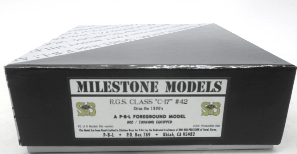 SN3 PBL BRASS 42 2-8-0 C-17 RGS RIO GRANDE SOUTHERN DC PBL SOUND WEATHERED - WISE GUYS HOBBIES LLC