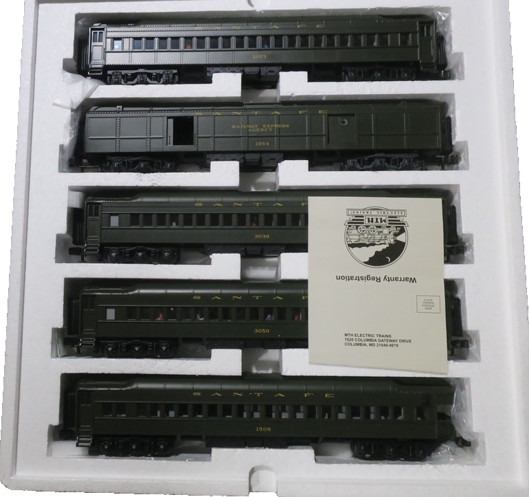 MTH 20-4049 O Santa Fe Madison 70' Madison Passenger Car Set (Set of 5)/Box