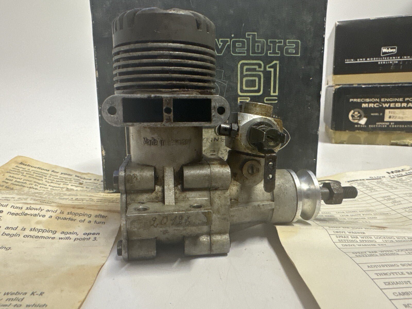 WEBRA MODEL AIRPLANE ENGINE R/C 61 RC 10CCM 1020 - WISE GUYS HOBBIES LLC