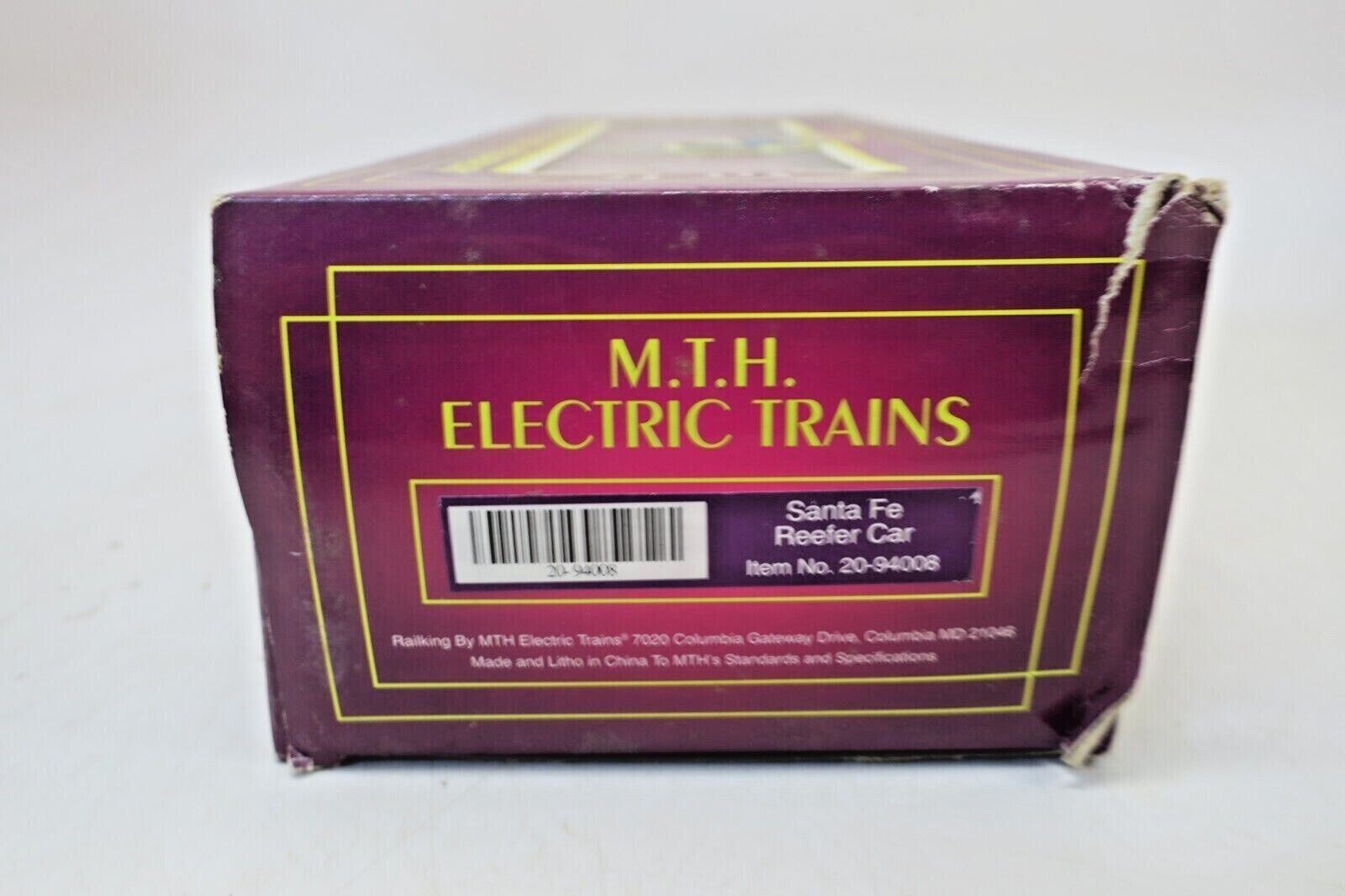 MTH PREMIER 20-94008 SANTA FE REEFER TRAIN CAR NIB RATED C9 FACTORY NEW - WISE GUYS HOBBIES LLC