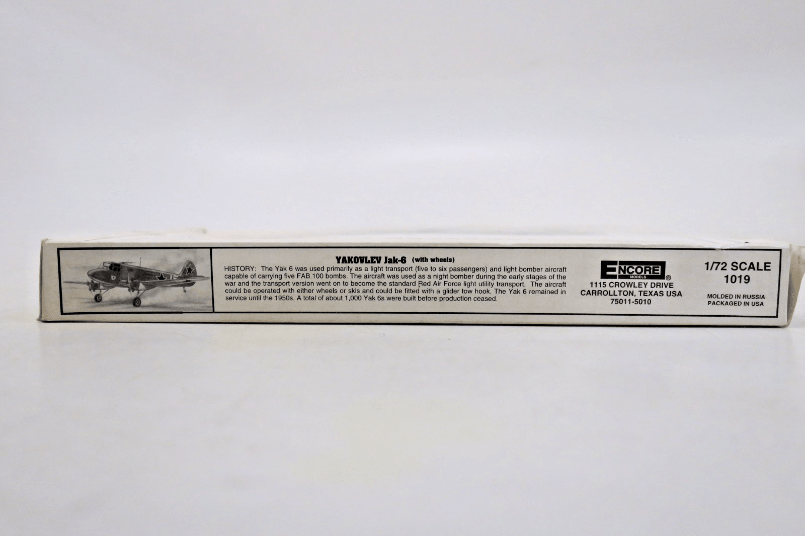 Encore Models 1/72 Yakovlev Yak - 6 (With Wheels) Model Kit 1019 - WISE GUYS HOBBIES LLC