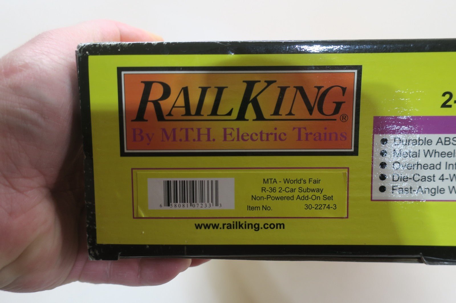 MTH NEW IN BOX 30 - 2274 - 3 NON - POWERED 2 CAR R - 36 SUBWAY SET - MTA WORLD FAIR SET - WISE GUYS HOBBIES LLC