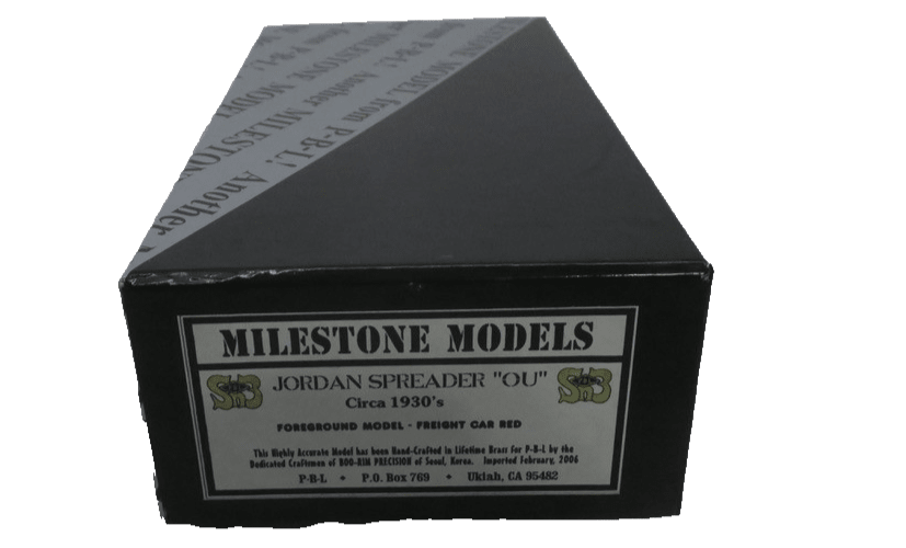 PBL Milestone Models Sn3 Brass Jordan Spreader D&RGW Rio Grande NIB WEATHERED - WISE GUYS HOBBIES LLC