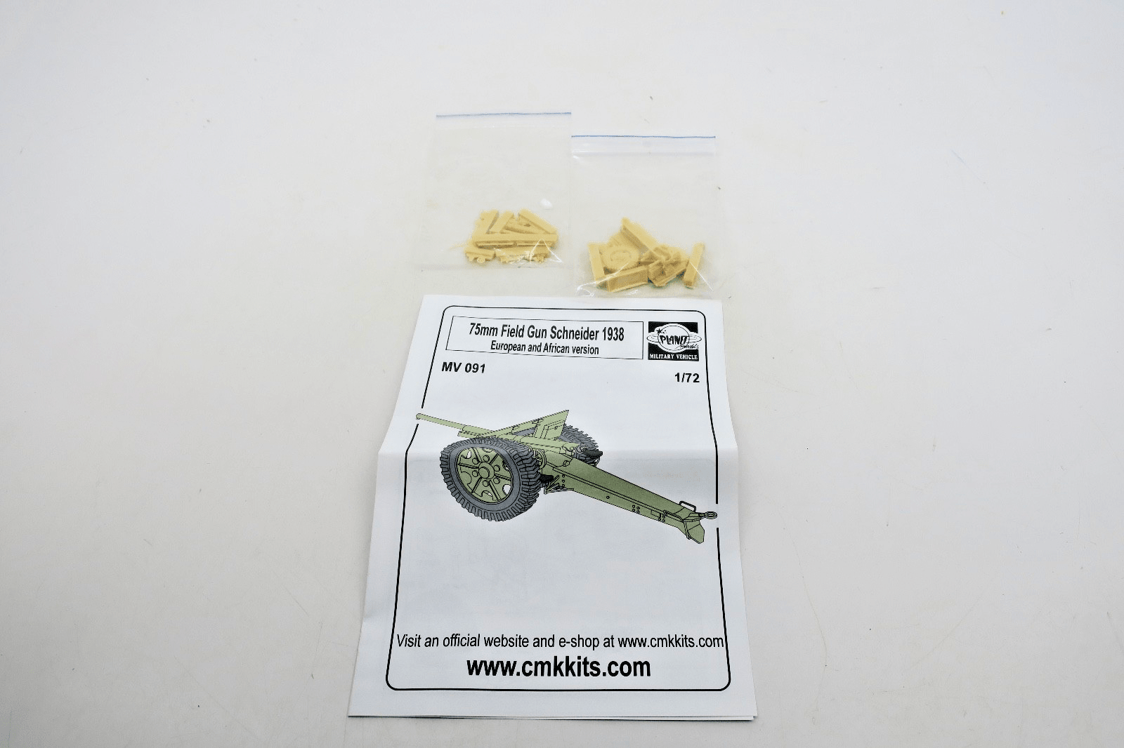 Planet Models 1/72 75mm Field Gun Schneider 1938 Model Kit MV091 - WISE GUYS HOBBIES LLC