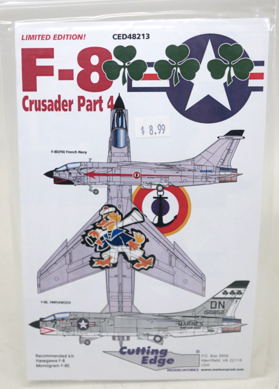 Cutting Edge F - 8 Crusader Part 4 Decals CED48213 - WISE GUYS HOBBIES LLC