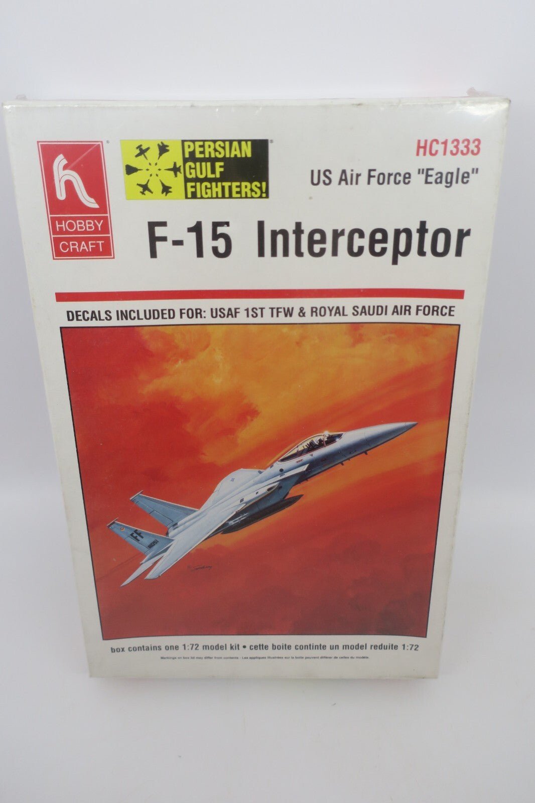 Hobby Craft F-15 INTERCEPTOR Eagle 1/72 Scale Plastic Model Kit HC1333 UNBUILT - WISE GUYS HOBBIES LLC