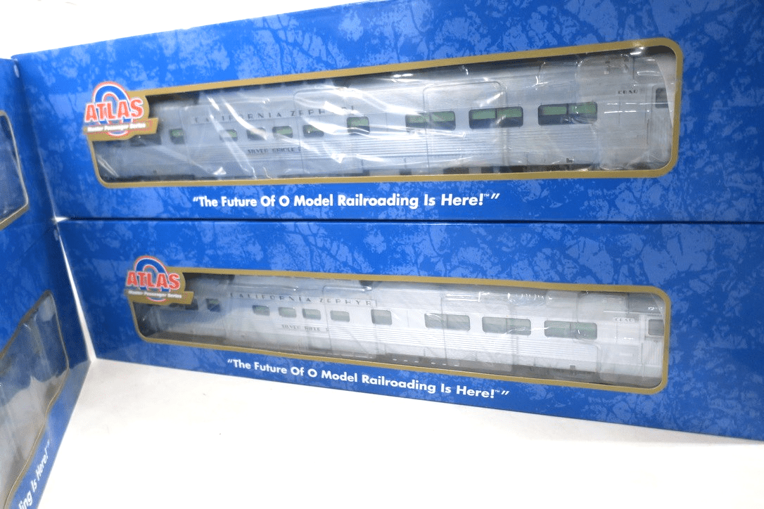 Atlas O Scale "California Zephyr" CB&Q 4 Car Dome Set 2 Rail - WISE GUYS HOBBIES LLC