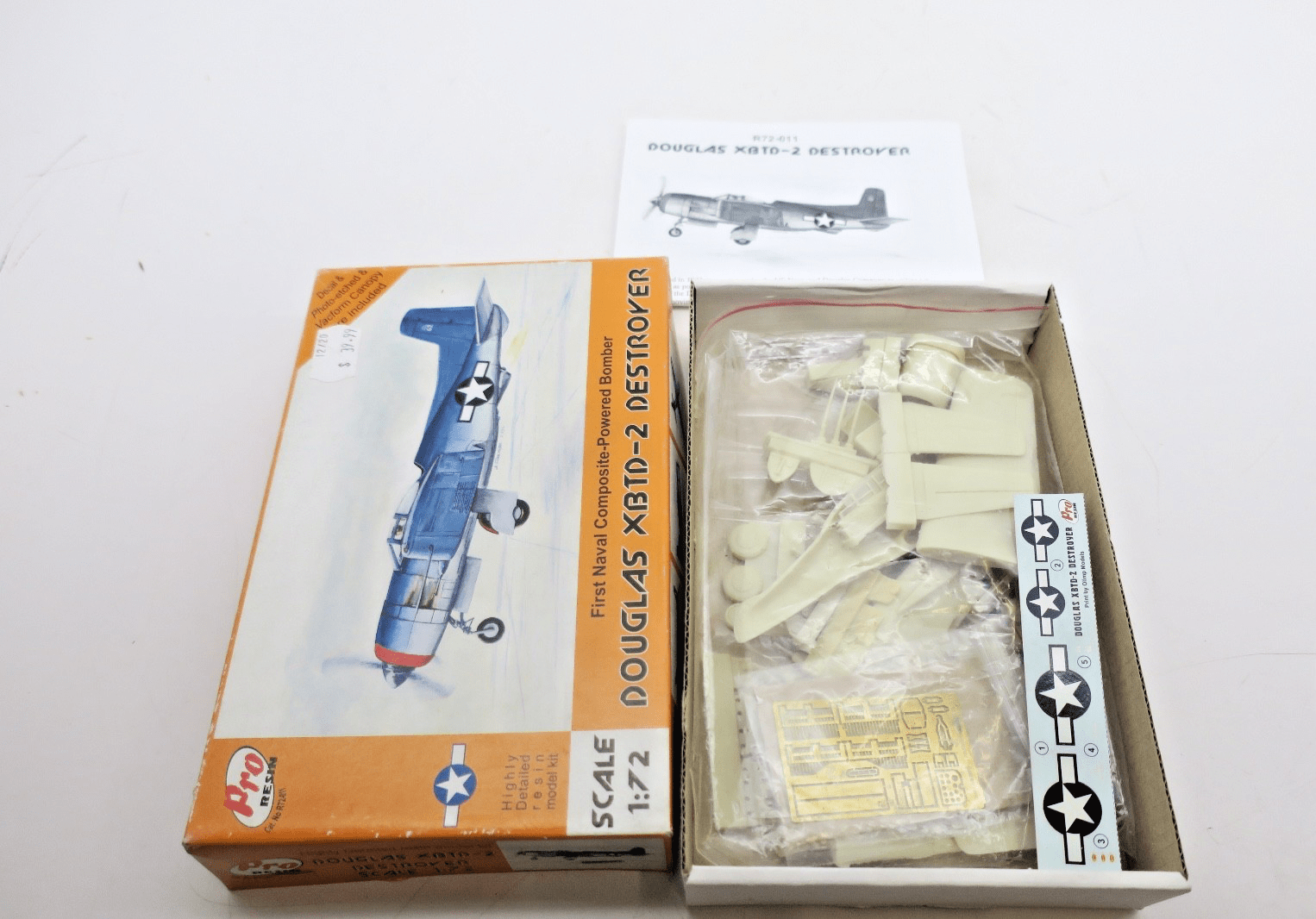 Pro Resin 1/72 Douglas XBTD-2 Destroyer Resin Model Kit - WISE GUYS HOBBIES LLC
