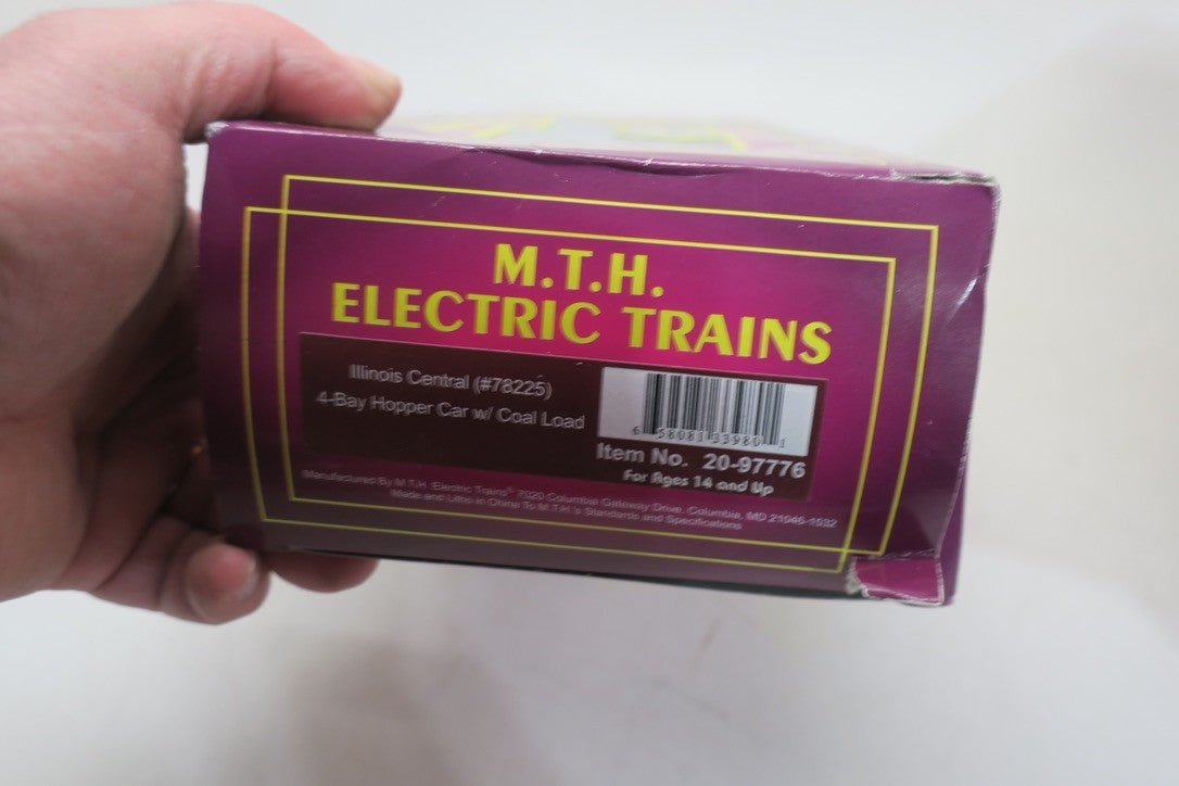 MTH 20 - 97776 MTH Illinois Central (78245) 4 - Bay Hopper with Coal Load - WISE GUYS HOBBIES LLC