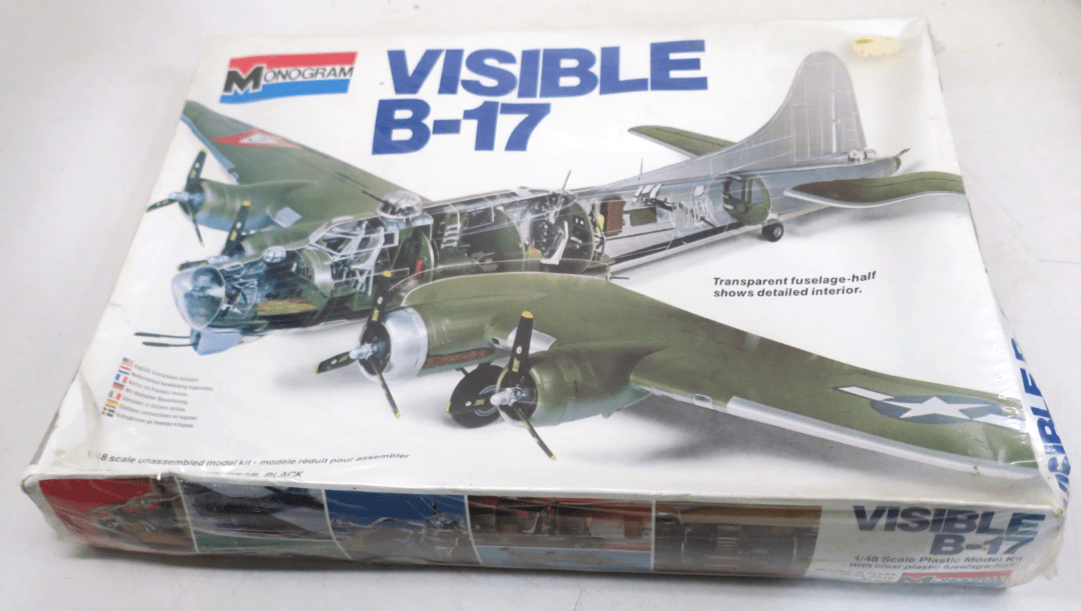 Visible B - 17 Monogram 1:48 Plastic Aircraft Model Kit 5620 Dent Box Sealed - WISE GUYS HOBBIES LLC