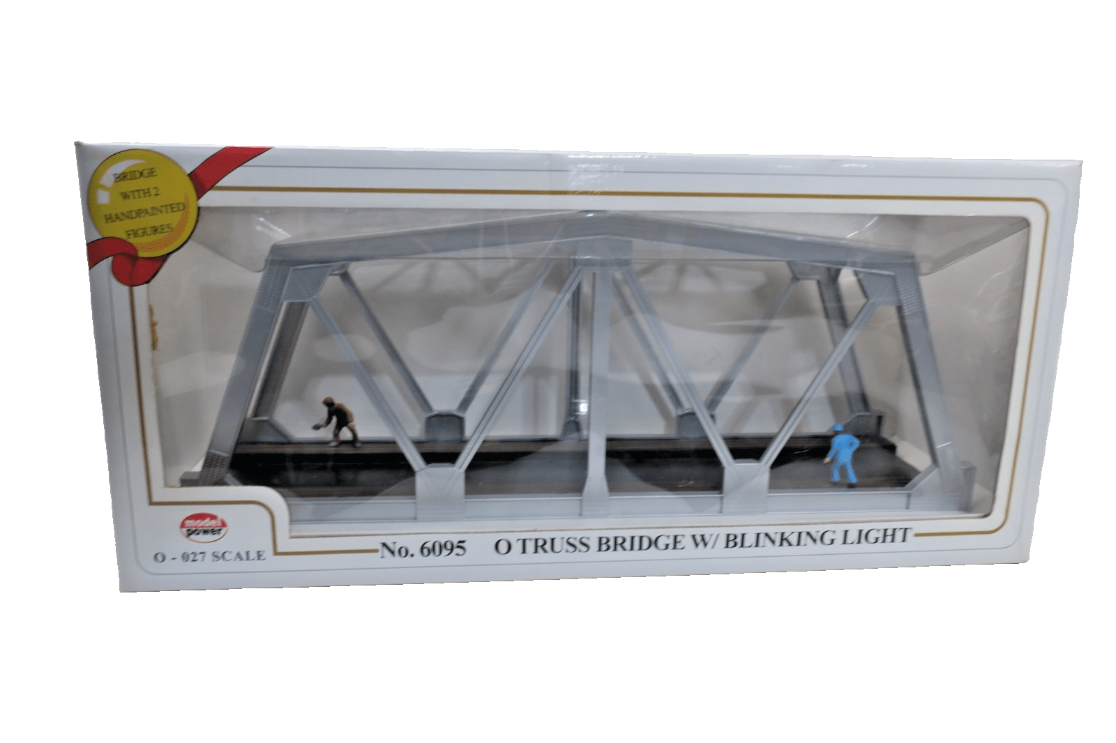 Model Power O - 027 GAUGE High Truss Bridge w/2 Painted Figures 6095 NEW - WISE GUYS HOBBIES LLC