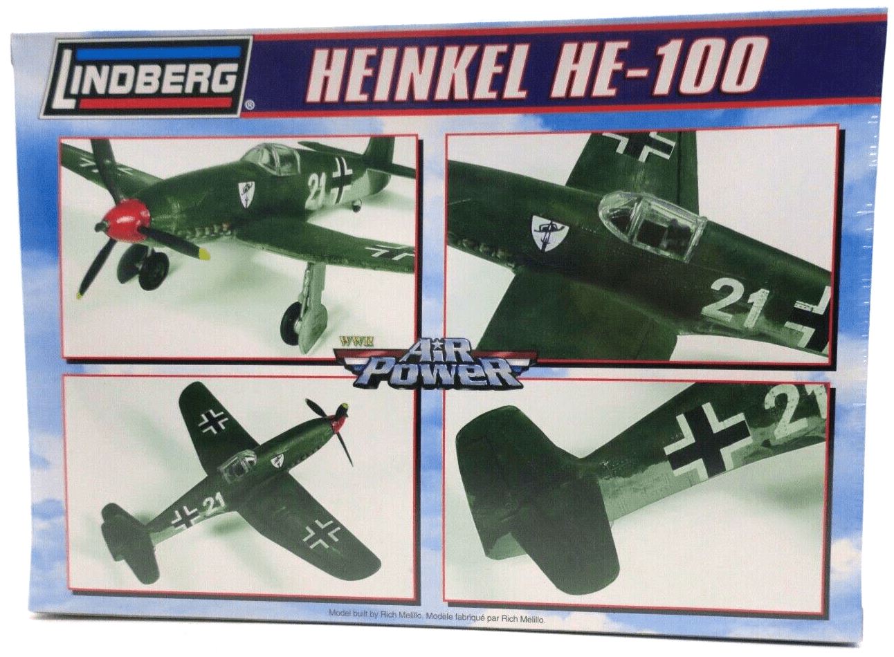 Lindberg Air Power 1/72 Heinkel HE-100 Model Kit No. 70521 - WISE GUYS HOBBIES LLC