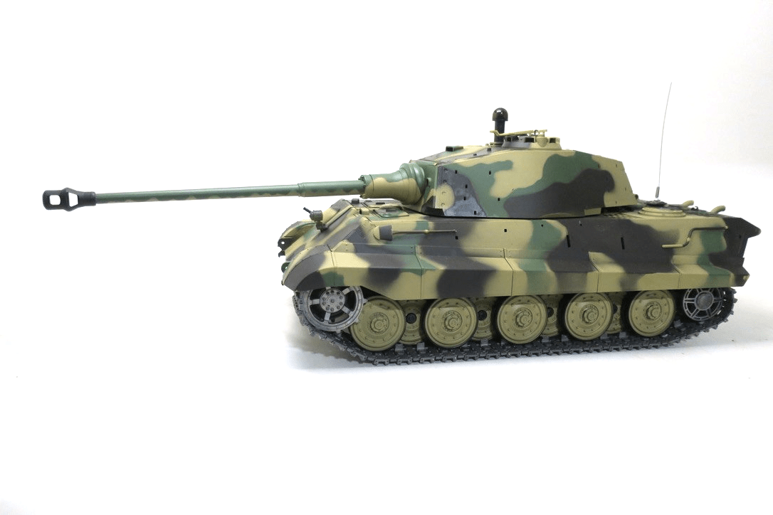 Henglong 1/16 RC ARTR King Tiger Cannon Smoking Metal Tracks - WISE GUYS HOBBIES LLC