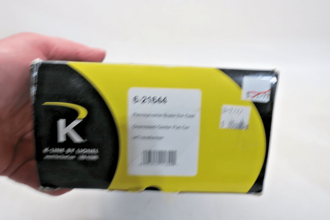 K - Line 6 - 21644 - O - Pennsylvania RR Depressed Flat Car with Transformer - NOS - WISE GUYS HOBBIES LLC